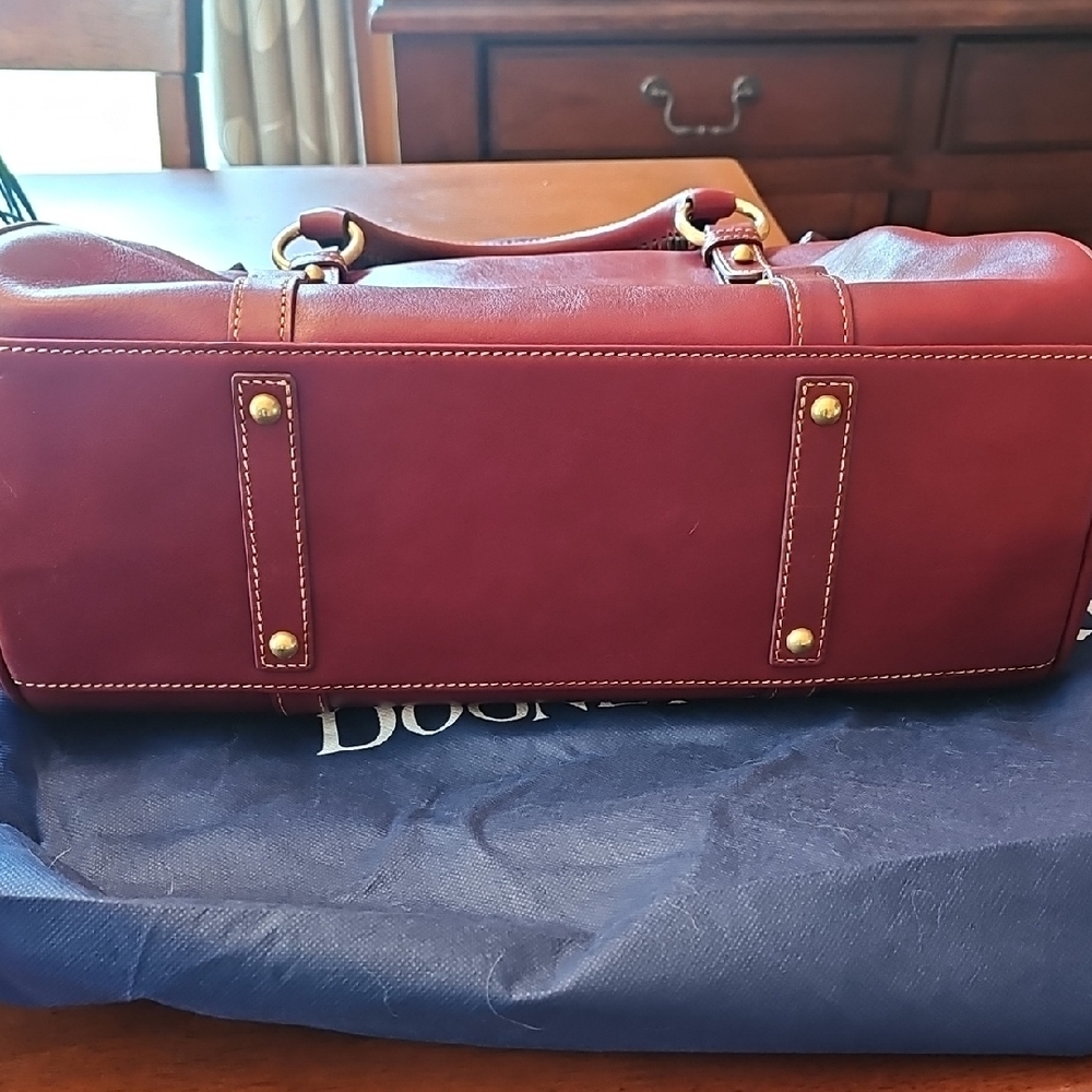 Dooney & Bourke Maroon Leather Satchel - Picture 12 of 17